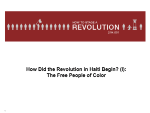 How Did the Revolution in Haiti Begin? (I): 1