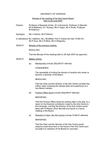 UNIVERSITY OF WARWICK held on 28 June 2007 Present: