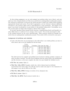 Homework 6 18.310