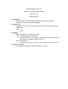 Eastern Michigan University Academic and Student Affairs Meeting March 29, 2016 Meeting Minutes