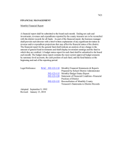 7421 Monthly Financial Report