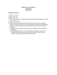 PHGN341 - Thermal Physics Spring 2013 Homework 3 Due Friday, February 1