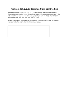 Problem Wk.2.2.6: Distance from point to line