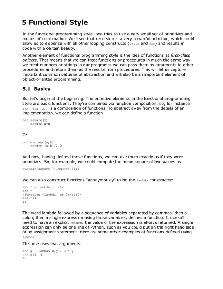 5 Functional Style