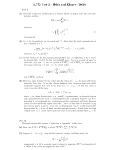 Hsieh and Klenow (2009) Problem Set: Development Economics