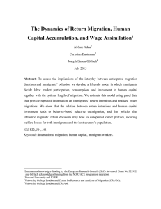 The Dynamics of Return Migration, Human Capital Accumulation, and Wage Assimilation
