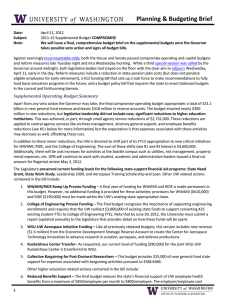Planning &amp; Budgeting Brief
