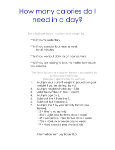 How many calories do I need in a day?