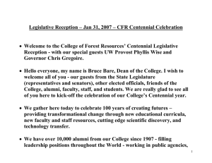 Legislative Reception – Jan 31, 2007 – CFR Centennial Celebration  