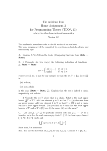 Home Assignment 2 for Programming Theory (TDDA 43) The problems from