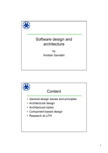 Software design and architecture Content