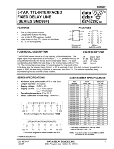 data delay devices, 5-TAP, TTL-INTERFACED