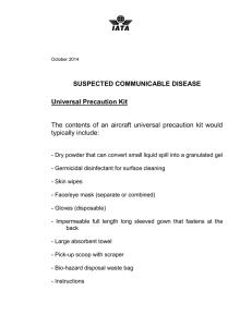 SUSPECTED COMMUNICABLE DISEASE Universal Precaution Kit