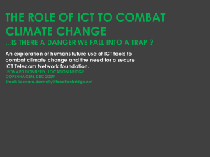 THE ROLE OF ICT TO COMBAT CLIMATE CHANGE