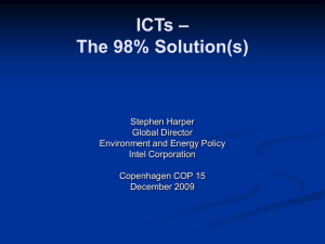 – ICTs The 98% Solution(s)