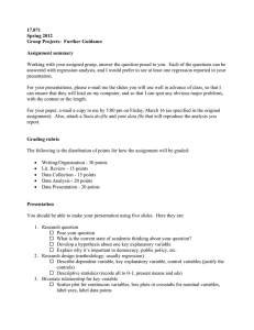 17.871 Spring 2012 Group Projects:  Further Guidance Assignment summary