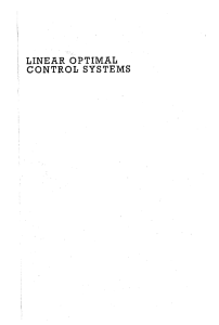 S Y S T E M S LINEAR  OPTIMAL 1