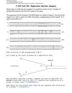 MIT Biology Department 7.012: Introductory Biology - Fall 2004