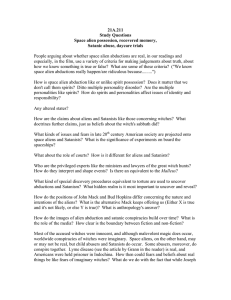 21A.211 Study Questions Space alien possession, recovered memory, Satanic abuse, daycare trials