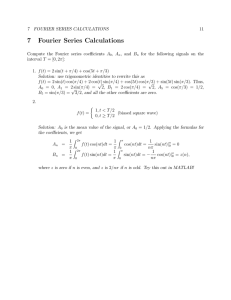 7 Fourier Series Calculations