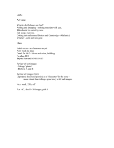 Lect 2  Advising: What to do if classes are bad?