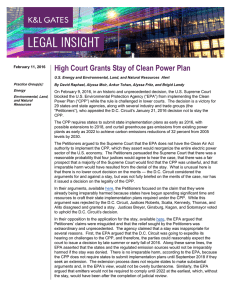 High Court Grants Stay of Clean Power Plan