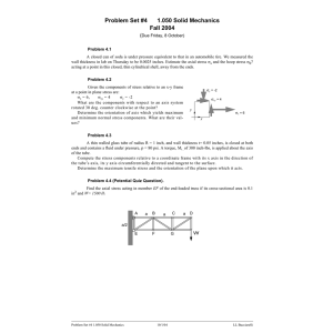 Problem Set #4 1.050 Solid Mechanics Fall 2004 (