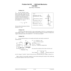 Problem Set #10 1.050 Solid Mechanics Fall 2004 (