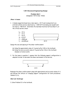 Structural Engineering Design: Shear in Beams Problem Set