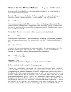 Hydraulic Behavior of Granular Substrate
