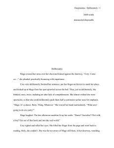 Onoprienko / Deliberately / 1  3400 words manuscript disposable