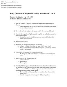 9.01 - Neuroscience &amp; Behavior Fall 2003 Massachusetts Institute of Technology