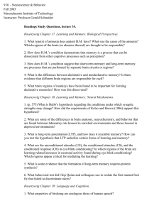 9.01 - Neuroscience &amp; Behavior Fall 2003 Massachusetts Institute of Technology