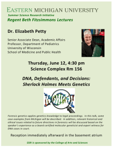 Dr. Elizabeth Petty Regent Beth Fitzsimmons Lectures