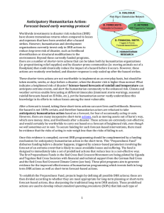 Anticipatory Humanitarian Action: Forecast-based early warning protocol