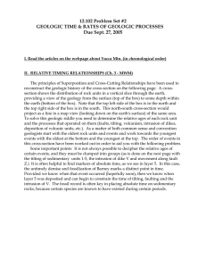 12.102 Problem Set #2 GEOLOGIC TIME &amp; RATES OF GEOLOGIC PROCESSES