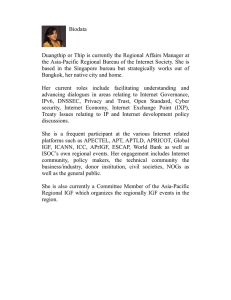 Biodata  Duangthip or Thip is currently the Regional Affairs Manager at