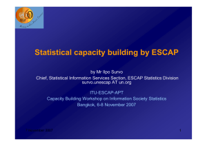 Statistical capacity building by ESCAP