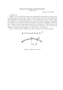 1 Homework problems on Fluid Dynamics (1.63J/2.21J) Chiang C. Mei, 2002