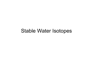 Stable Water Isotopes
