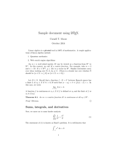 Sample document using L TEX A Cornell T. Moose