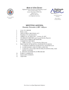 State of New Jersey MEETING AGENDA