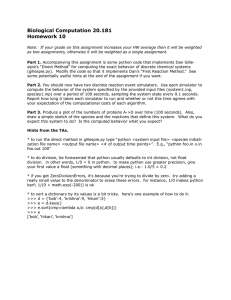 Biological Computation 20.181 Homework 10