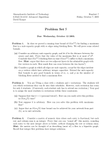 Advanced Algorithms: Problem Set 5 - Maximum Flow