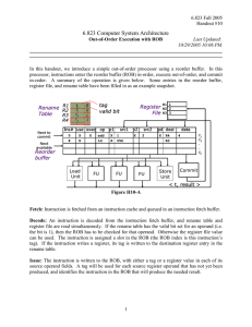 Out-of-Order Execution with ROB - Computer Architecture