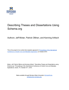 Describing Theses and Dissertations Using Schema.org Author