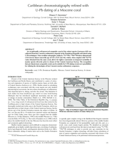 Caribbean chronostratigraphy refi ned with U-Pb dating of a Miocene coral