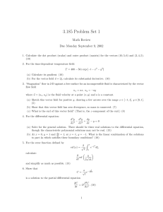 3.185 Problem Set 1 Math Review Due Monday September 9, 2002