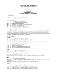 COLLEGE OF ARTS AND SCIENCES COLLEGE ADVISORY COUNCIL  Arts Committee