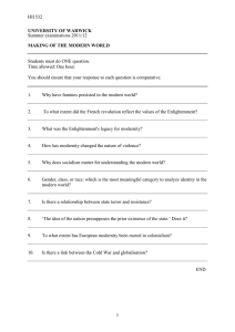 HI1532 Summer examinations 2011/12  Students must do ONE question.